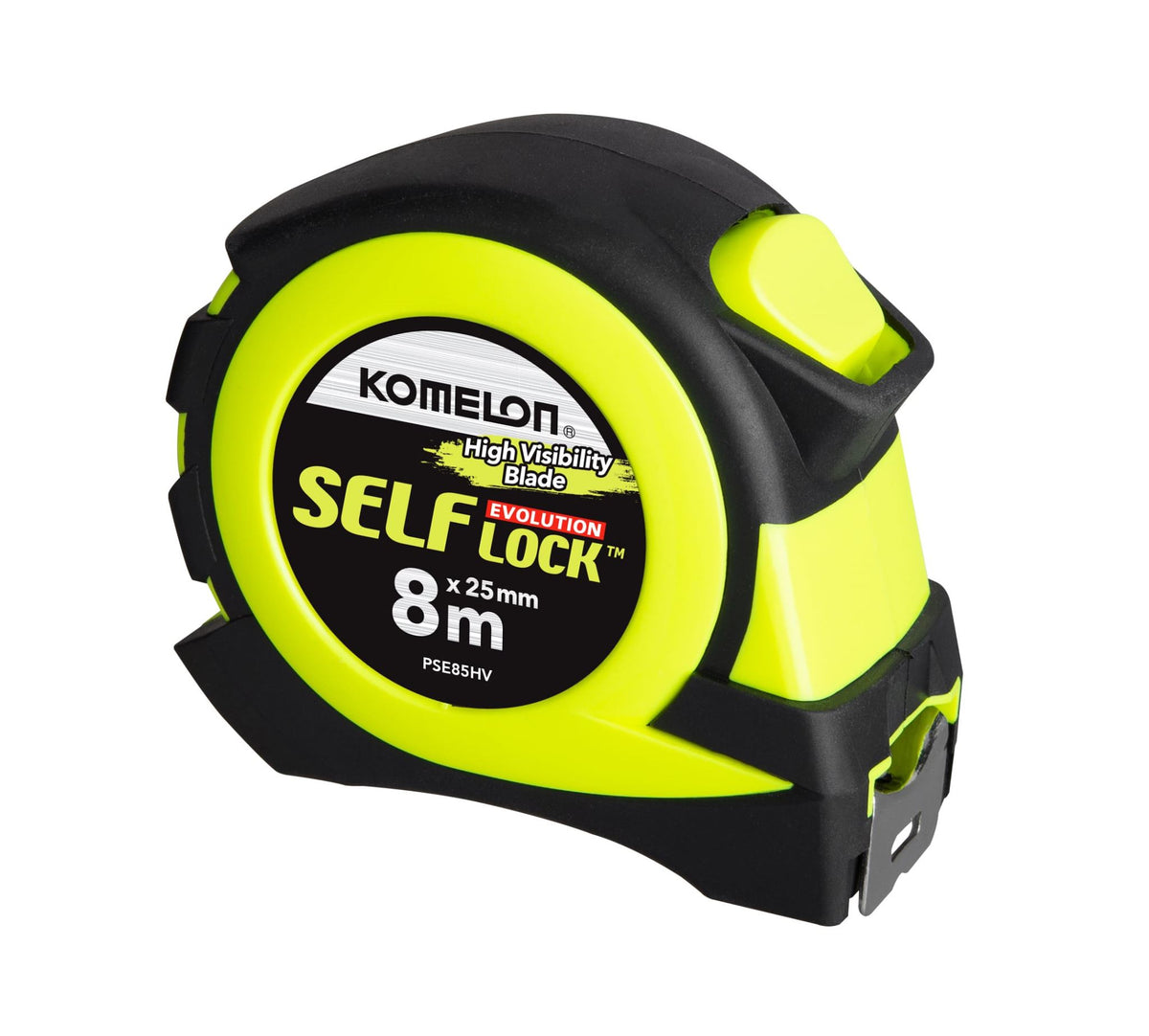 Komelon Auto Pocket Tape- Hi Viz Blade Dual Sided 8m x 25mm