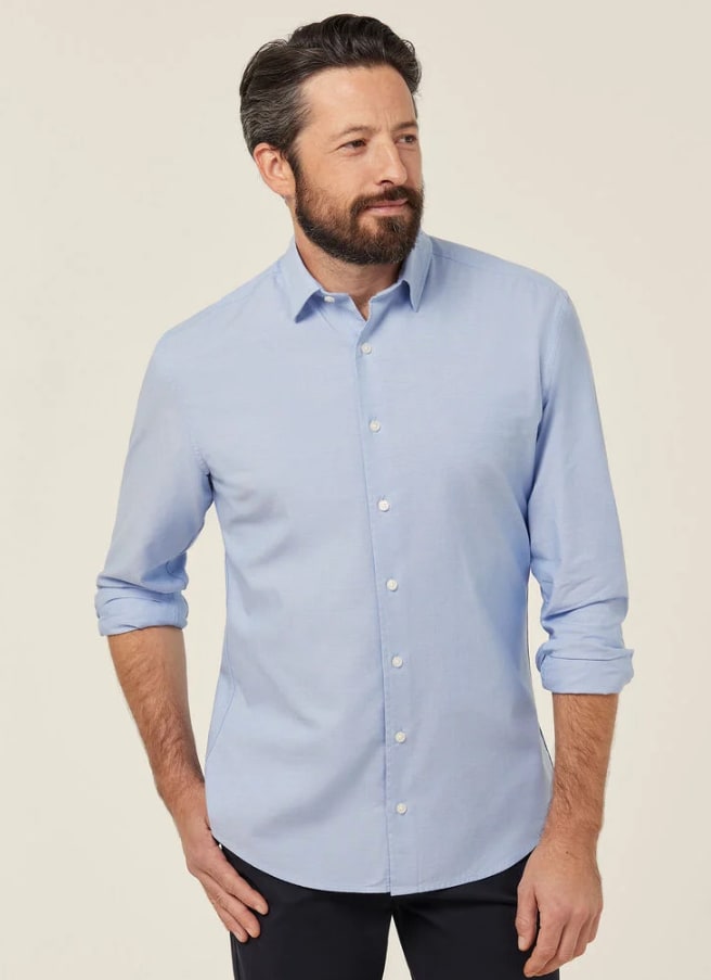 NNT Cotton Chambray Long Sleeve Shirt CATJJU - Charcoal (Size: 41)