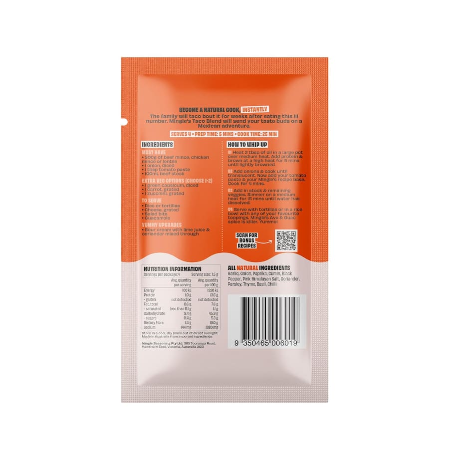 Mingle Mexican Taco Fiesta Spice Blend 30g