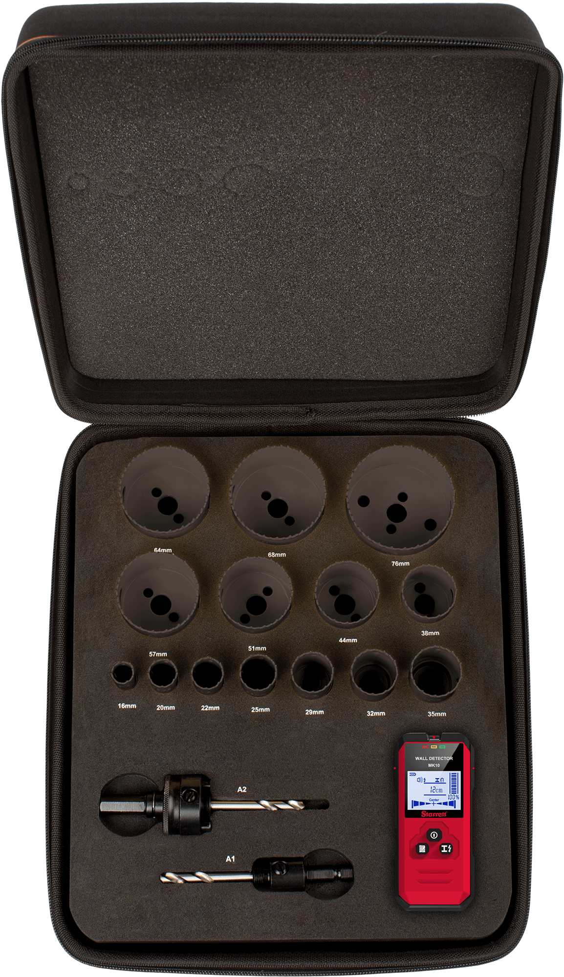 Starrett Carbide Tipped Hole Saw Kit EVA With Stud