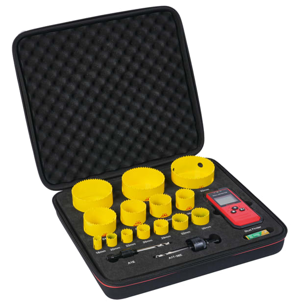 Starrett Fast Cut Holesaw Kit EVA With Stud Finder