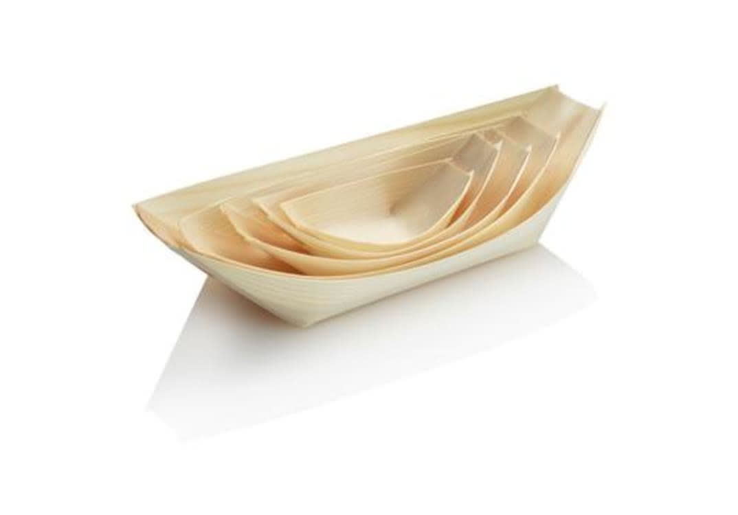 Wooden Dish /Sauce Boat 6x5x2cm 100/Pack (Pack)