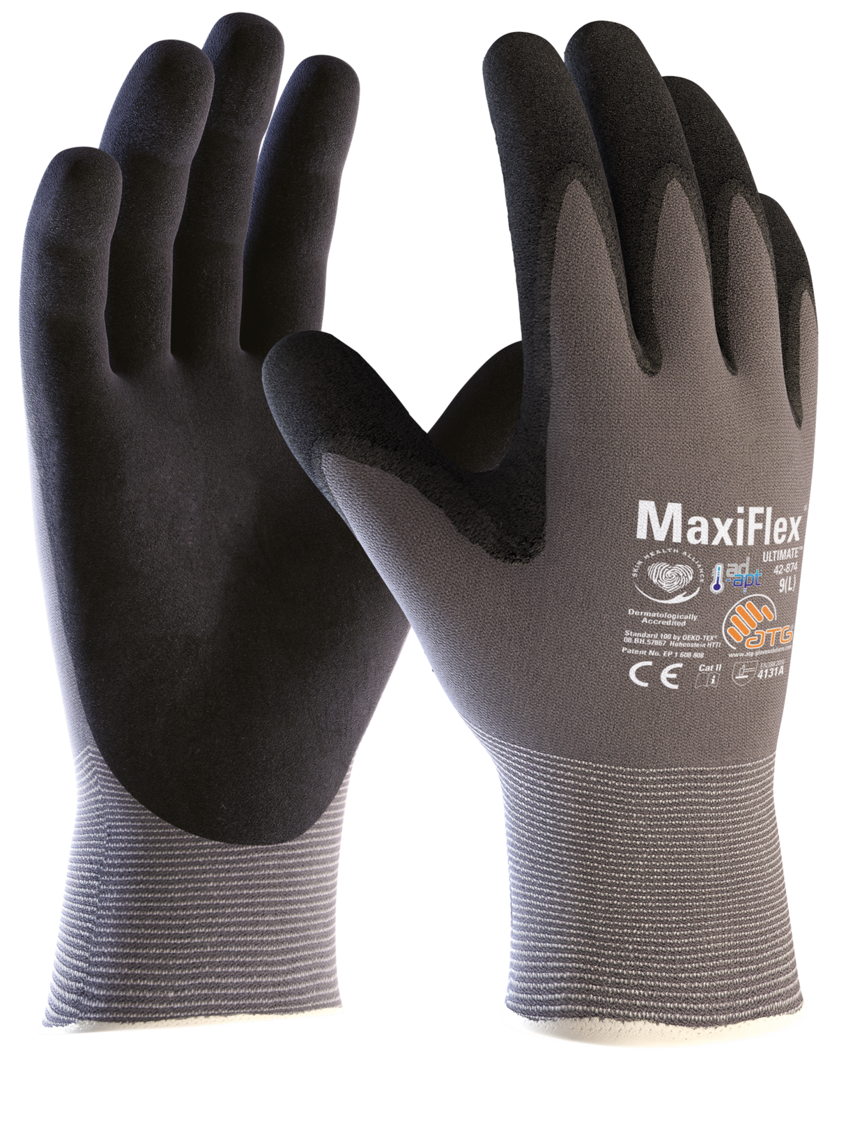 ATG MaxiFlex Ultimate 42-874 Gloves Sizes 6 - 12 (Pair) - Standard - 10