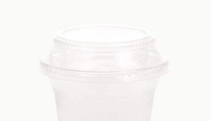 Ecoware Clear PLA Dome Lid with No Hole 96mm 50 (Pack)