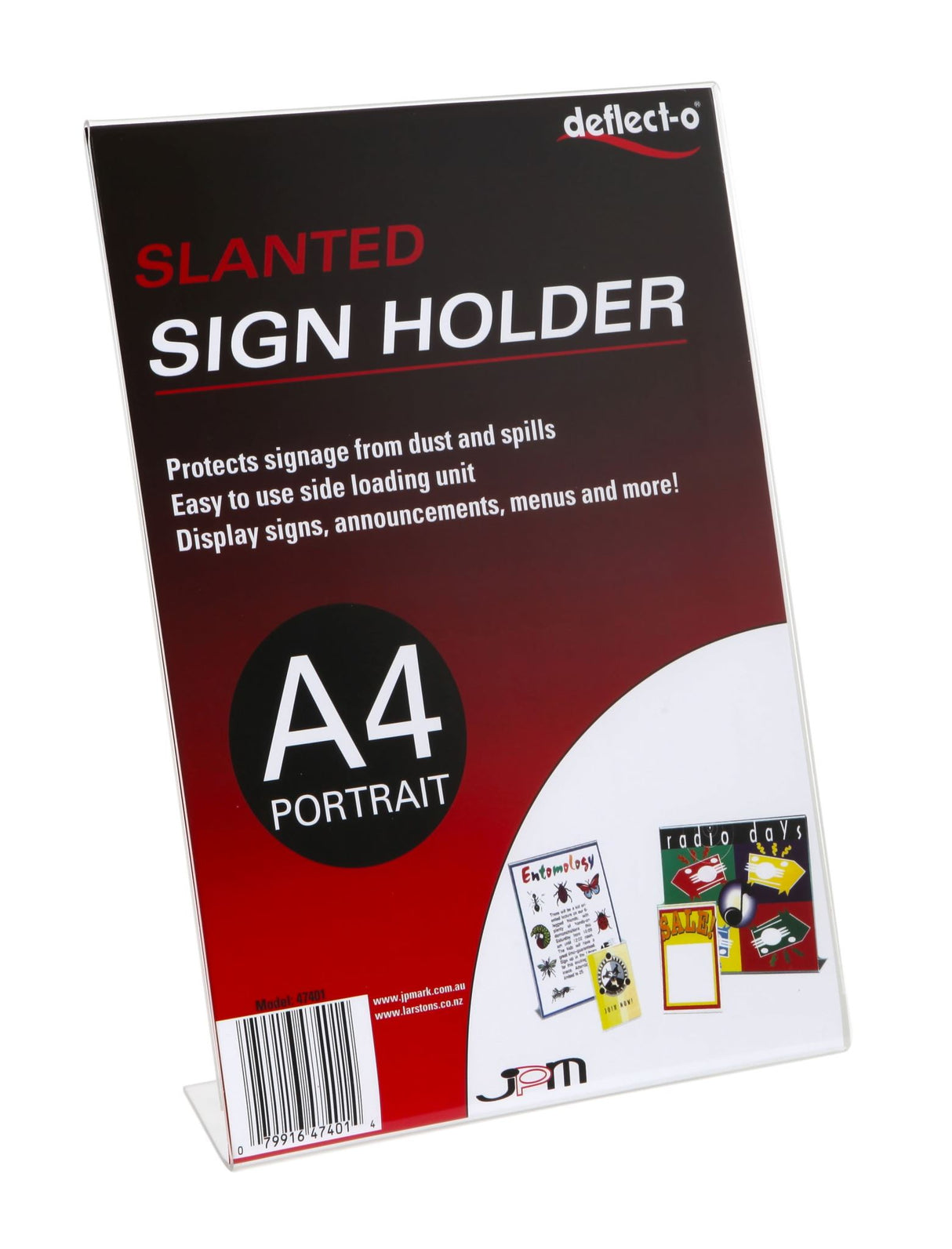 Deflecto Slanted Sign Holder A4 Portrait (Each)