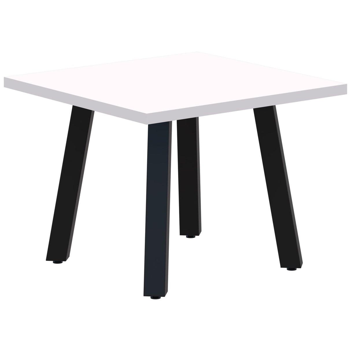 Modella II Coffee Table - Snow Velvet/Black 600 x 600mm