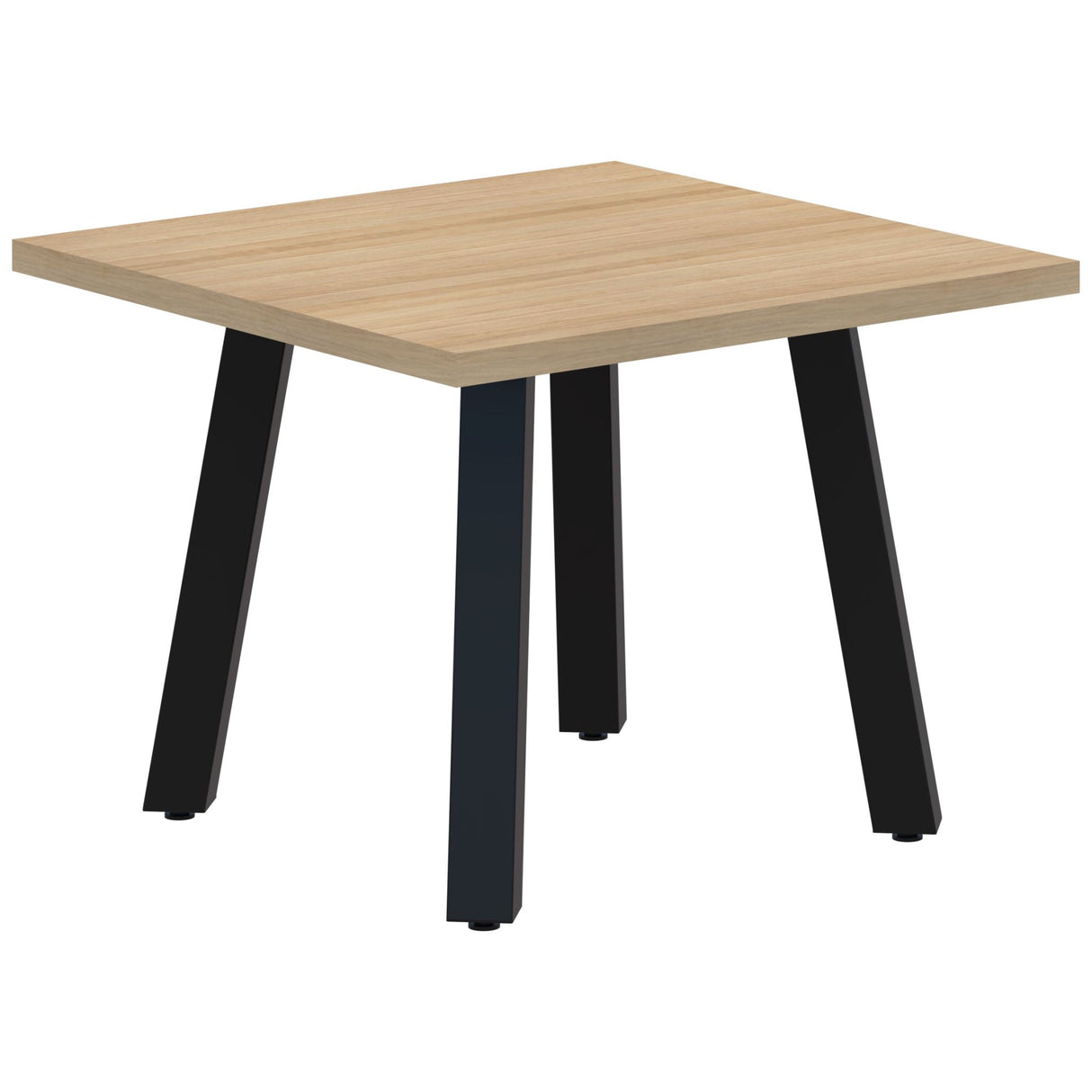 Modella II Coffee Table - Classic Oak/Black 600 x 600mm