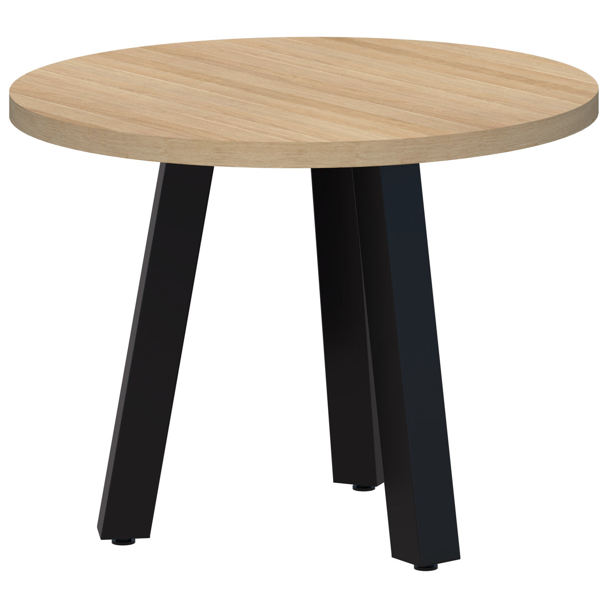 Modella II Round Coffee Table - Classic Oak/Black 600mm