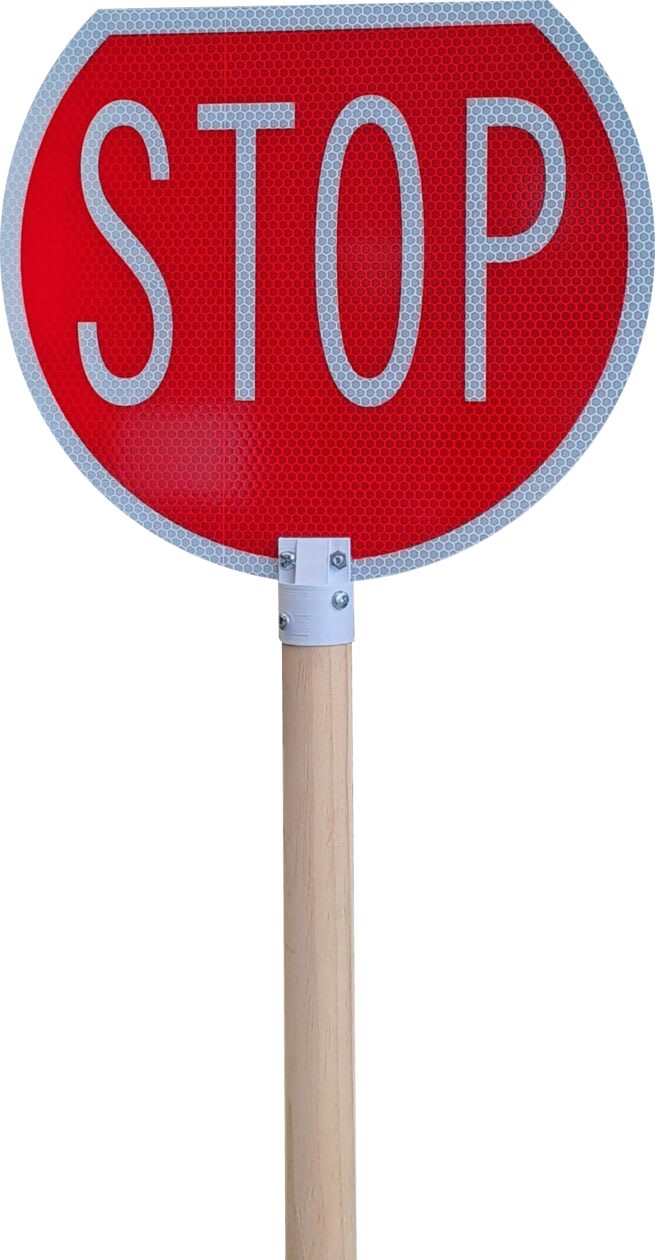 Traffic Control Sign - Stop/Go Paddle W450mm x H390mm (Double Sided)