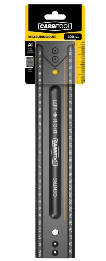 Carbitool Measuring Ruler Hook Stop 300mm (Each)