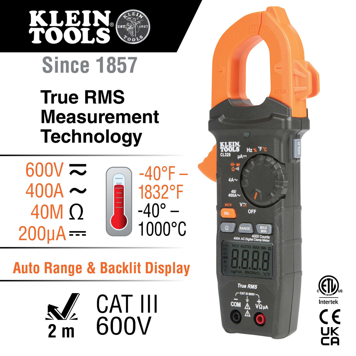 Klein Tools HVAC Digital Clamp Meter (Each)