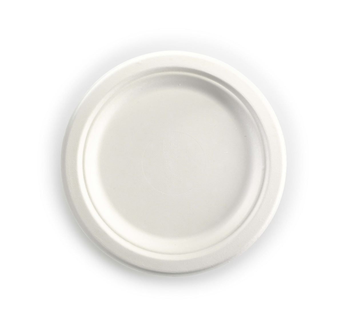 BioPak Plant Fibre White Round Plate 23cm (9") 125 (Pack)