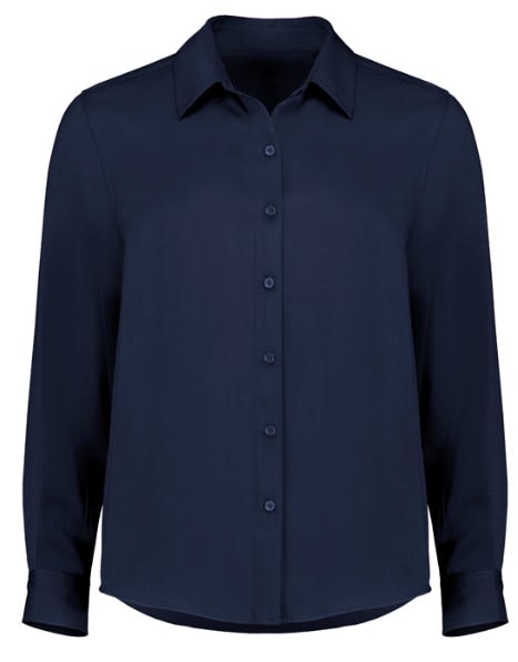 Womens Evelyn Long Sleeve Shirt (Each) - Navy - 10