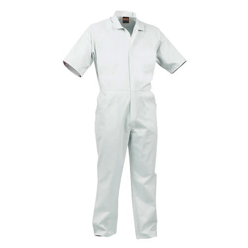 Bison Lightweight Polycotton Overall, 460014-W - White - 76