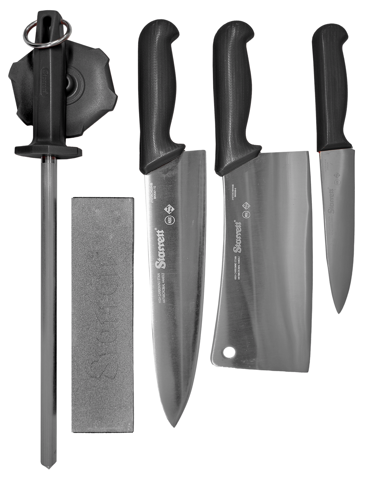 Starrett 6pce Professional Chefs Knife Set - Black