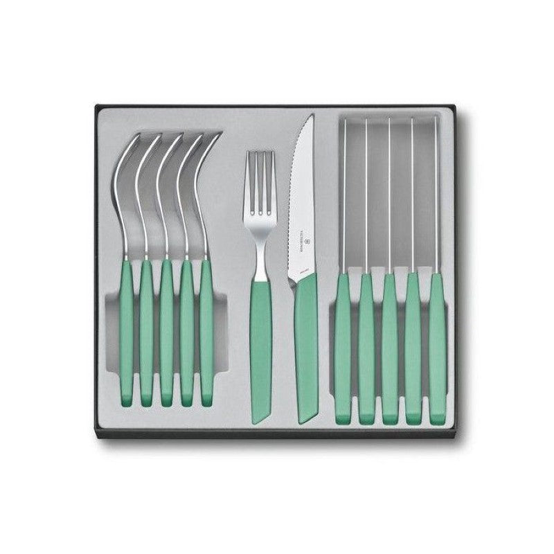 Steak Set - Swiss Modern Victorinox Mint (12pc)