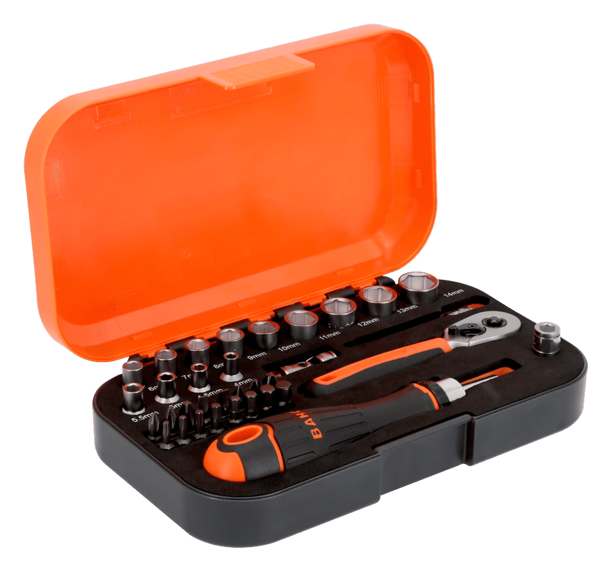Bahco Socket with Ratchet Bit 1/4" 34 piece (Set)