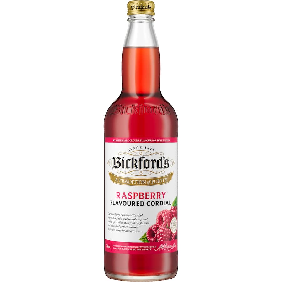 Bickfords Concentrate Raspberry Cordial 750mL