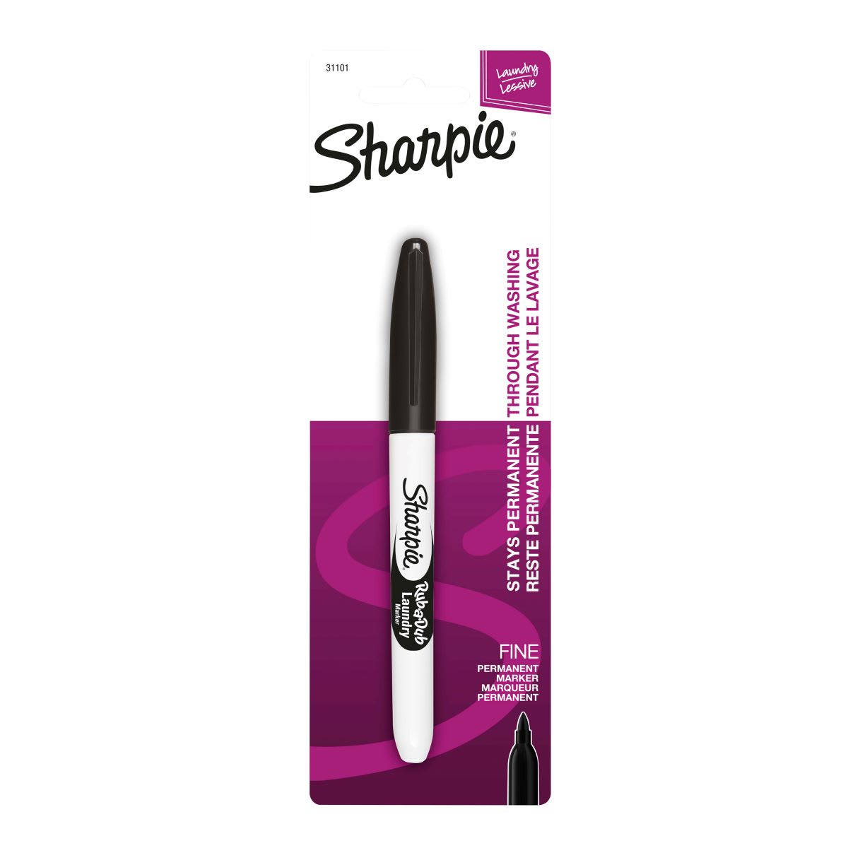 Sharpie Rub A Dub Laundry Marker Black Pack of 1