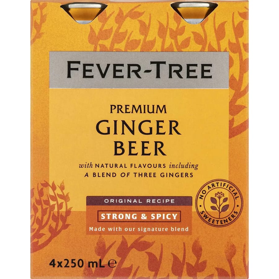 Fever Tree Ginger Beer Premium 250ml cans 4pack