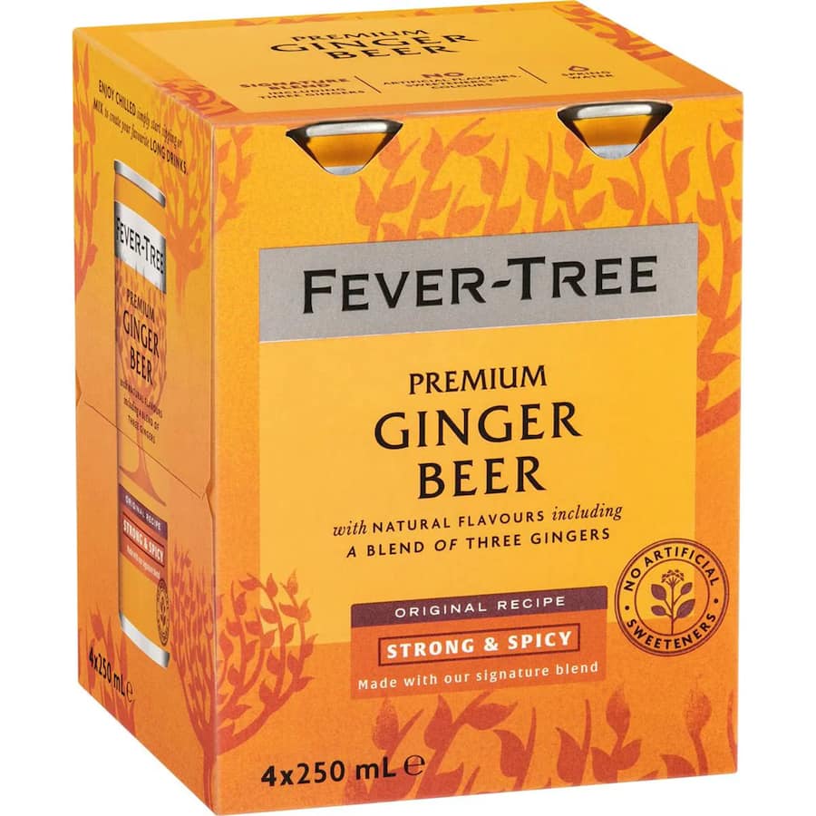 Fever Tree Ginger Beer Premium 250ml cans 4pack