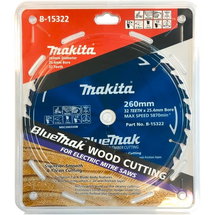 BlueMak 260MM 32T Wood Circular Saw Blade