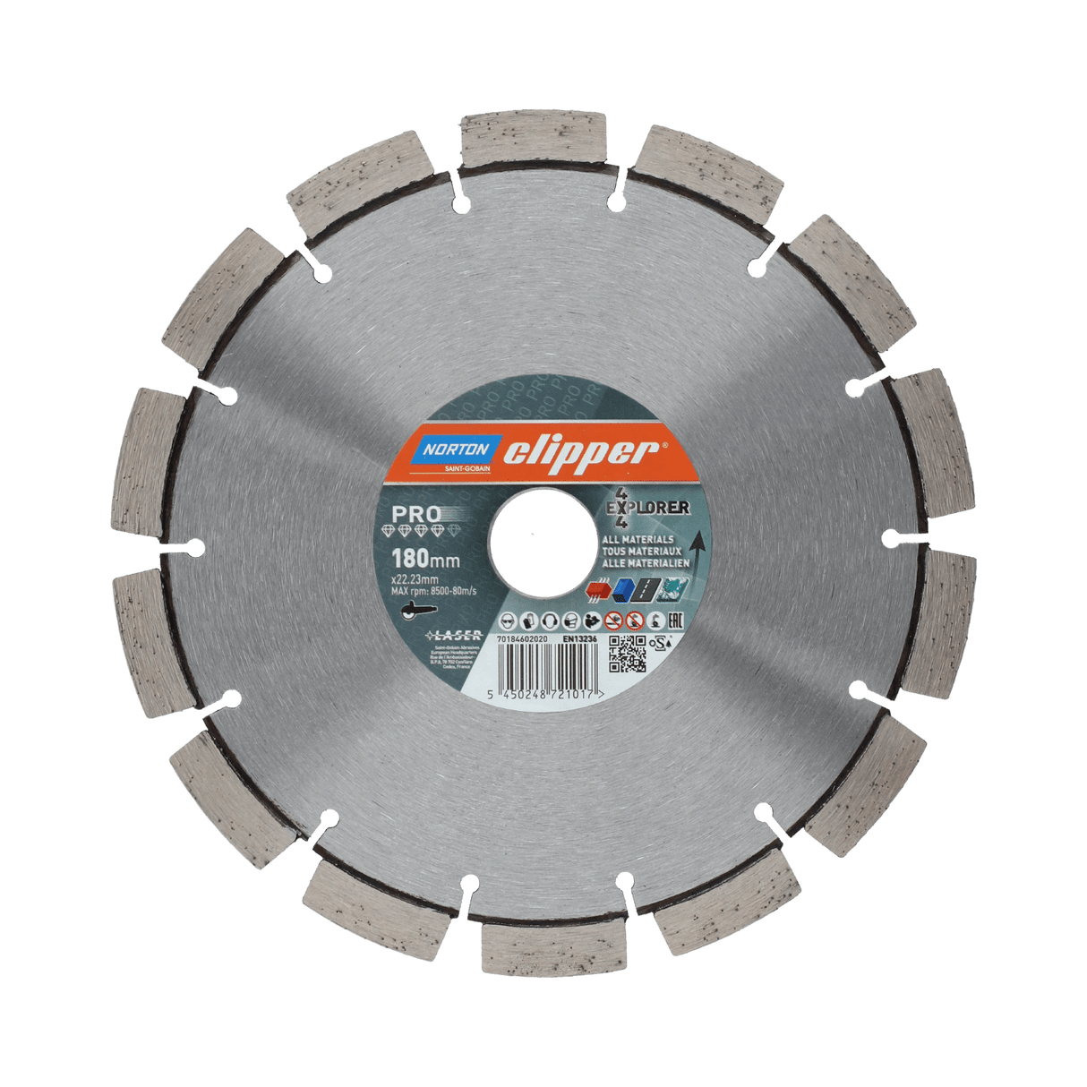 Norton Clipper Diamond Blade 1EA 180x2.54x22.23mm (Each)