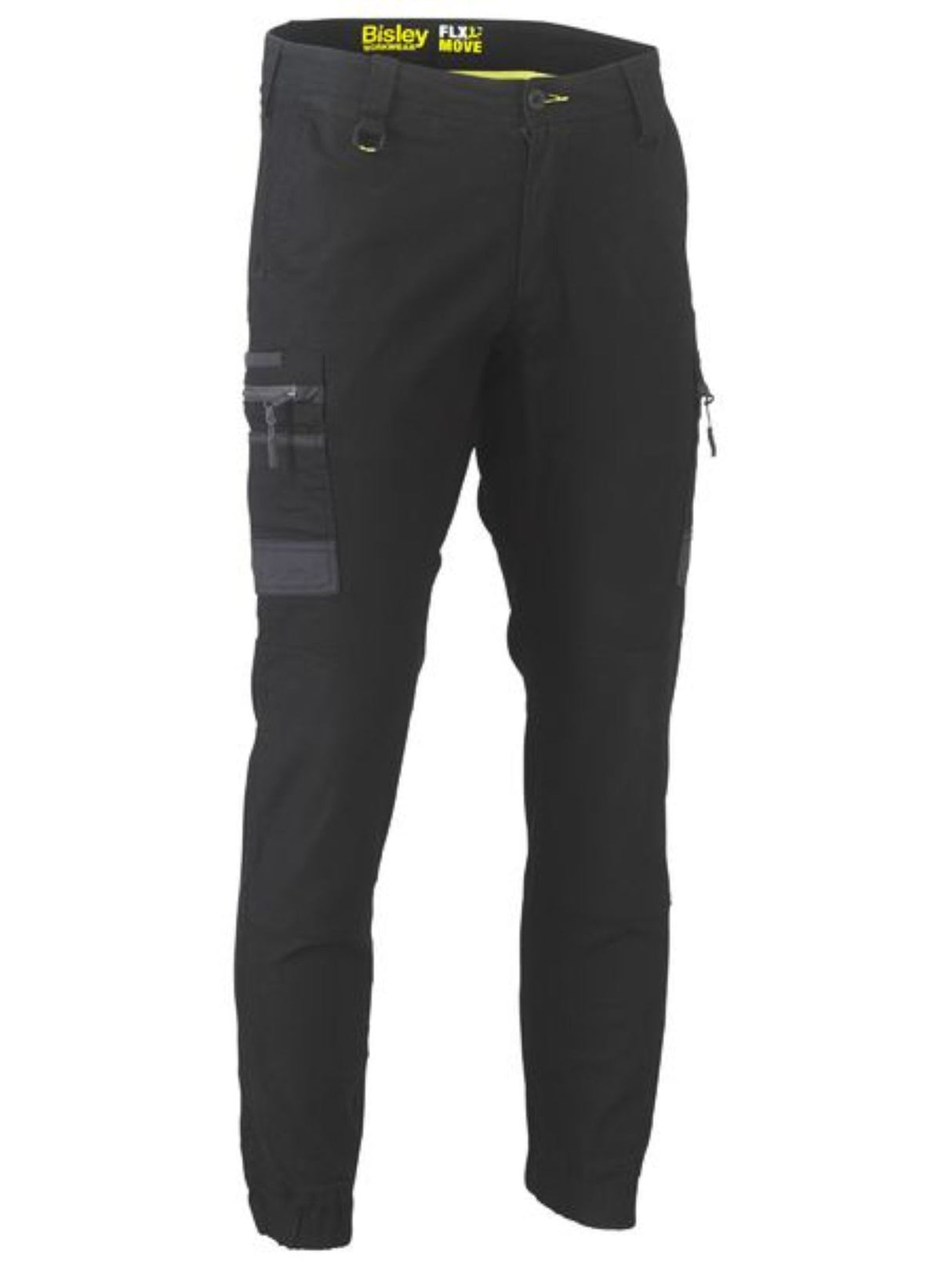 Bisley, Flex & Move Cuffed Pant, BPC6334 - Stout (Pair) - Black - 87