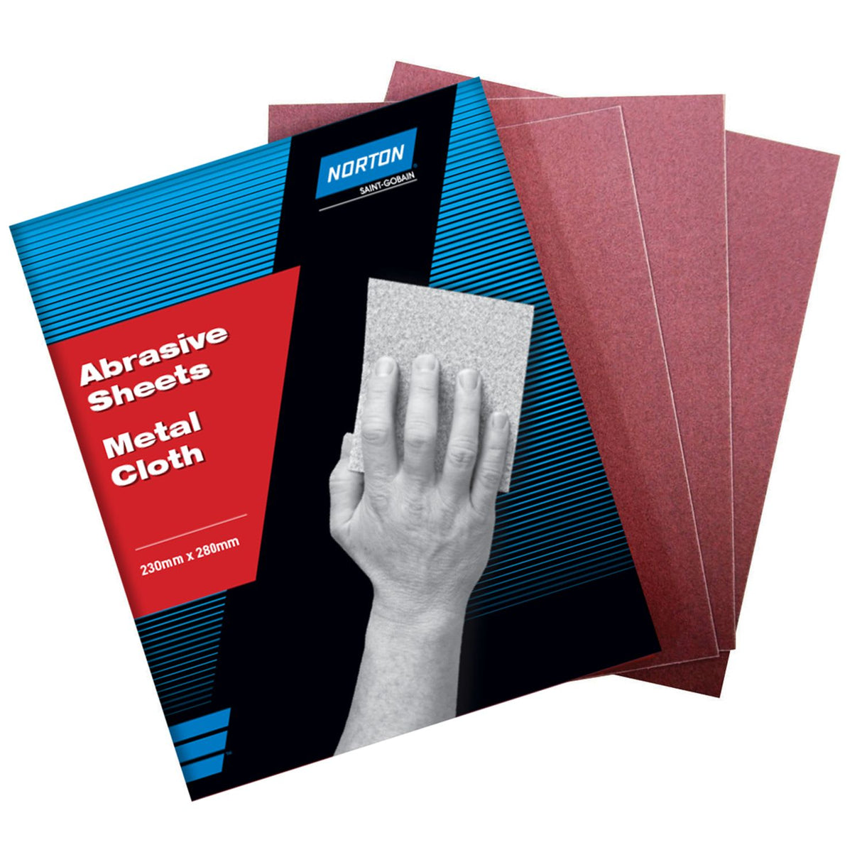 Norton Metalite Cloth Sheet P100 Grit 230x280mm Pack of 50 (Pack)