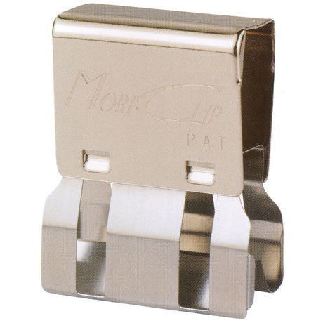 Silver clip pack with 18 clips, each holds up to 60 sheets, ideal for organizing documents efficiently.