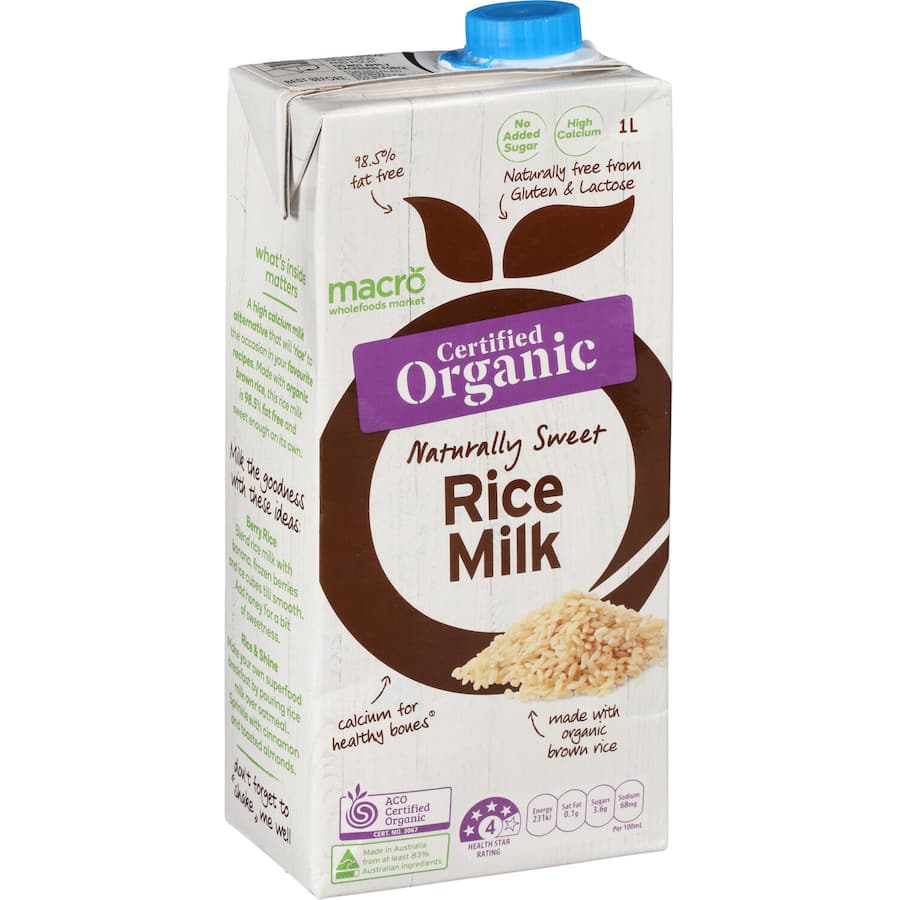 Macro Organic Rice Milk Carton 1L