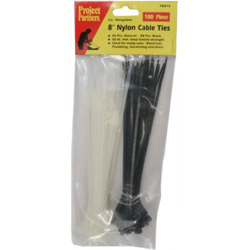 Nylon Cable Ties 7" 100-Pce Pack   #70313