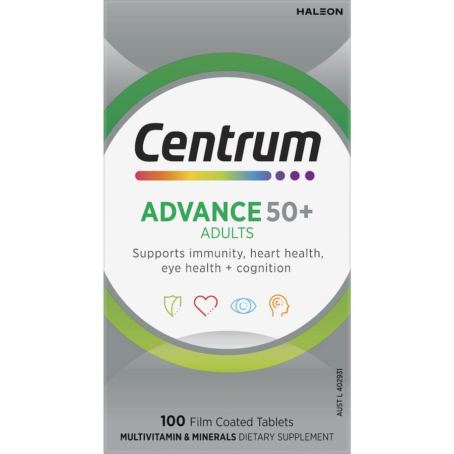 Centrum Advance 50+ Daily Multivitamin Supplement Tablets 100pack