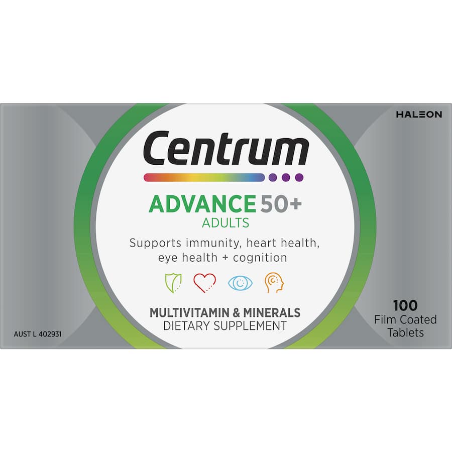 Centrum Advance 50+ Daily Multivitamin Supplement Tablets 100pack