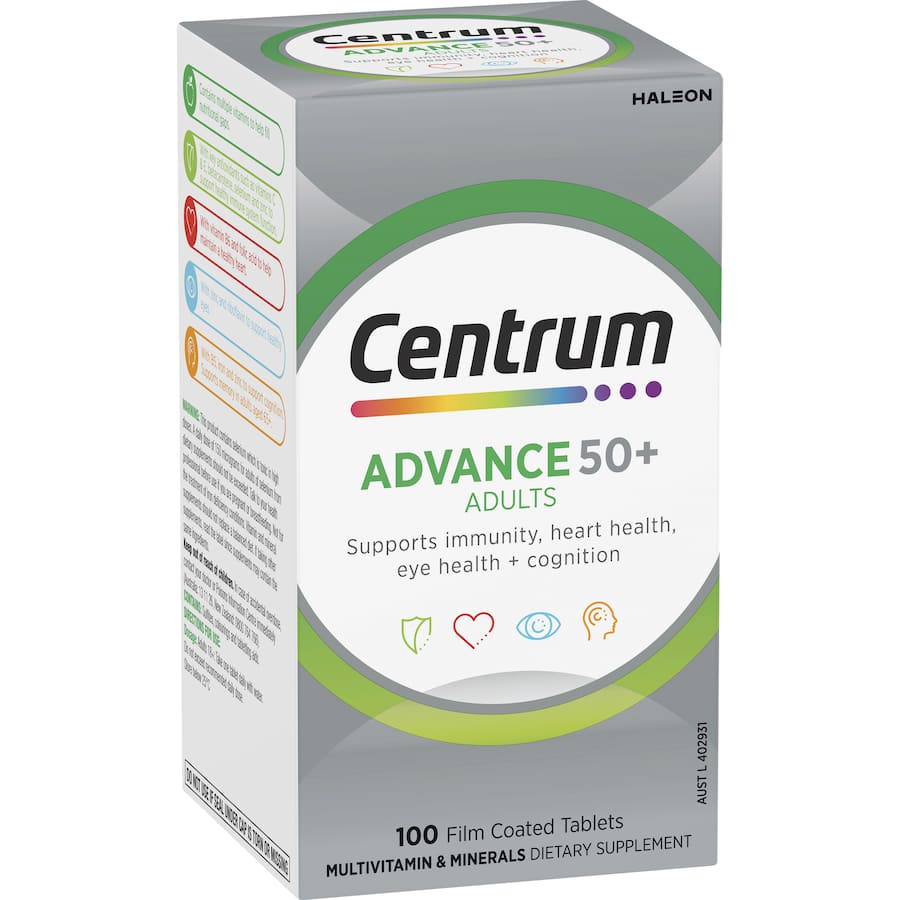 Centrum Advance 50+ Daily Multivitamin Supplement Tablets 100pack