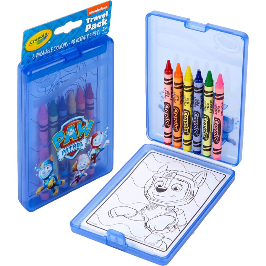Crayola Travel Pack Colouring Book Paw Patrol Colouring Crayons