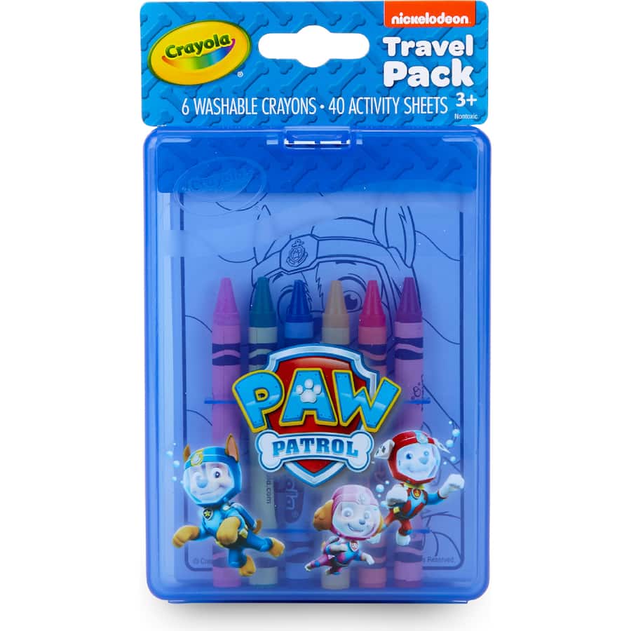 Crayola Travel Pack Colouring Book Paw Patrol Colouring Crayons
