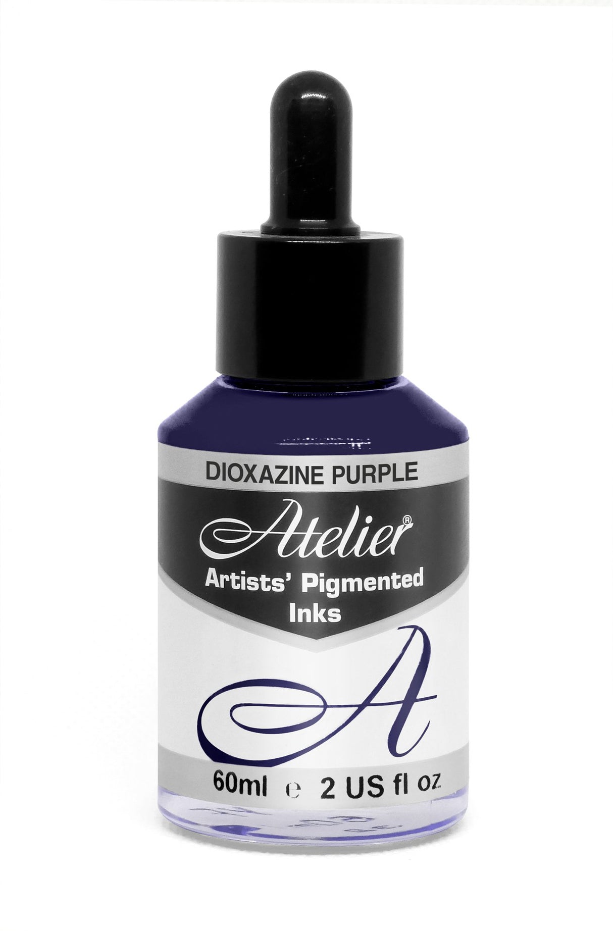 Vibrant 60ml Dioxazine Purple ink for professional artists, perfect for watercolor, calligraphy, and more.