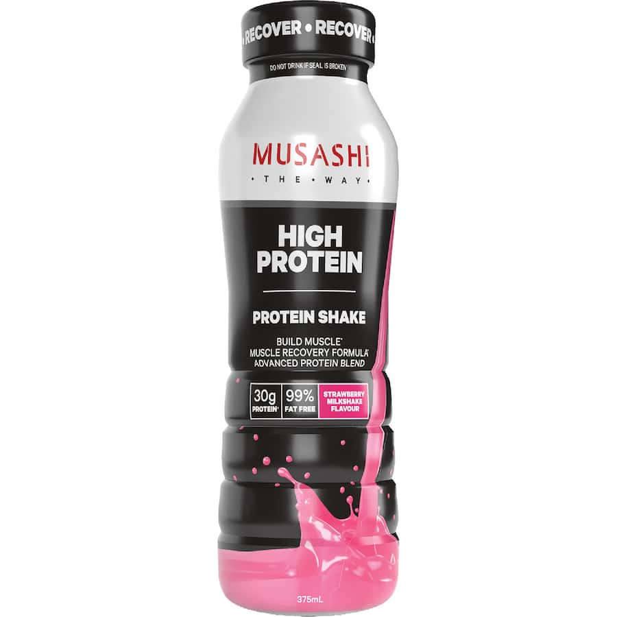 Musashi High Protein Shake Strawberry 375mL