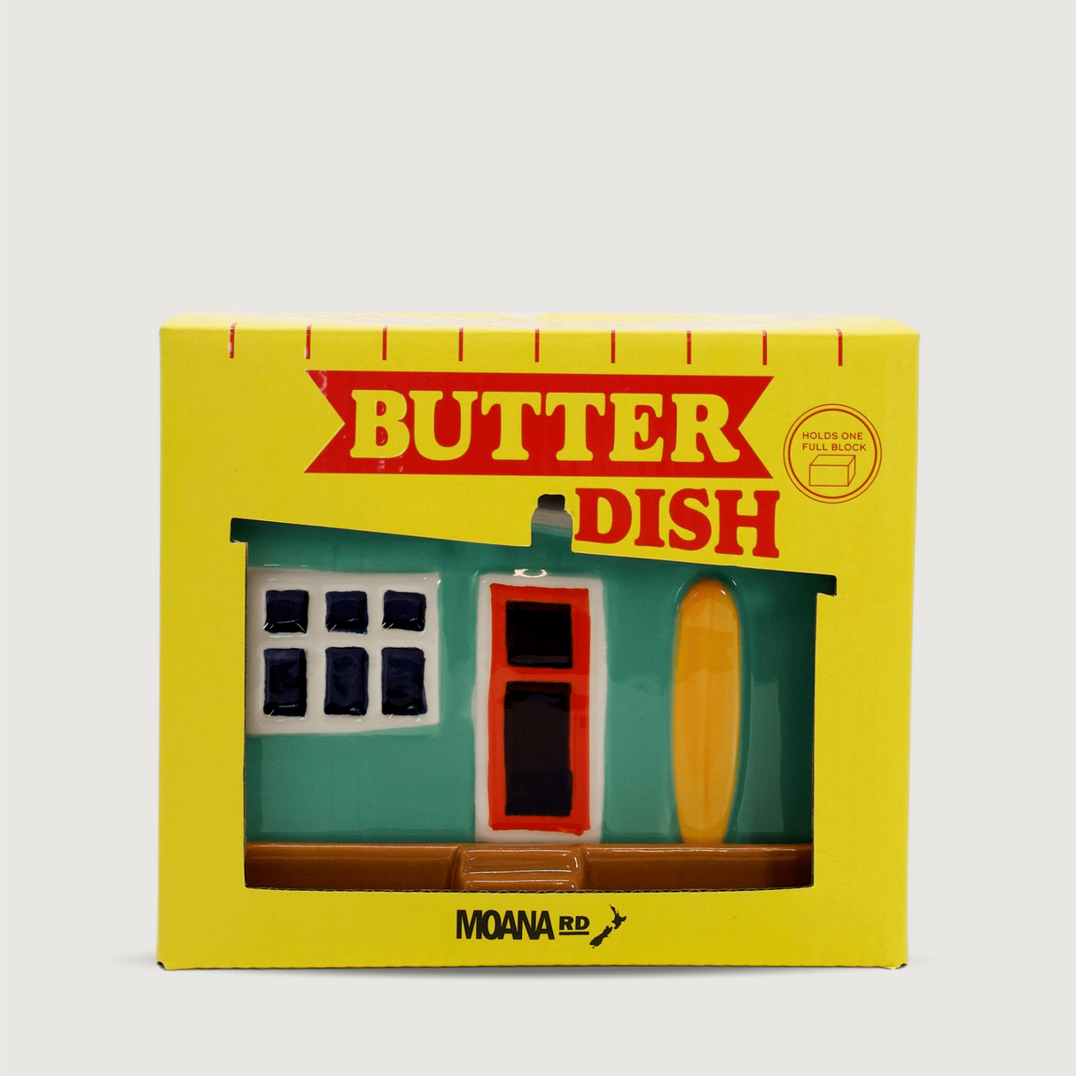 Moana Road - Ceramic Butter Dish - Classic Kiwi Bach - 2 units