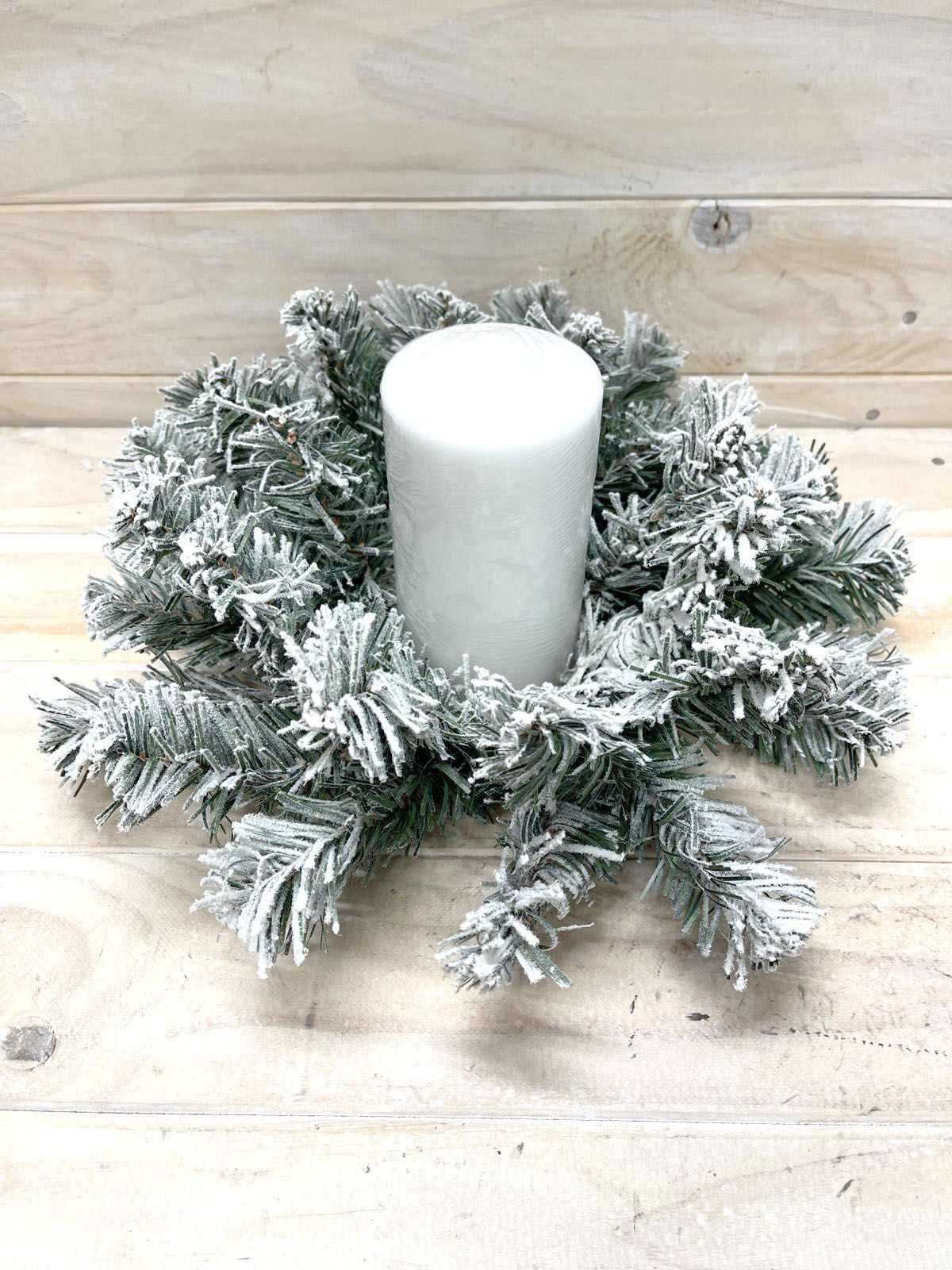Snow Pine Wreath - 30cm