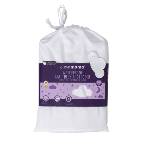 Cotton Waterproof Mattress Protector - Single 190x90cm - ClevaMama
