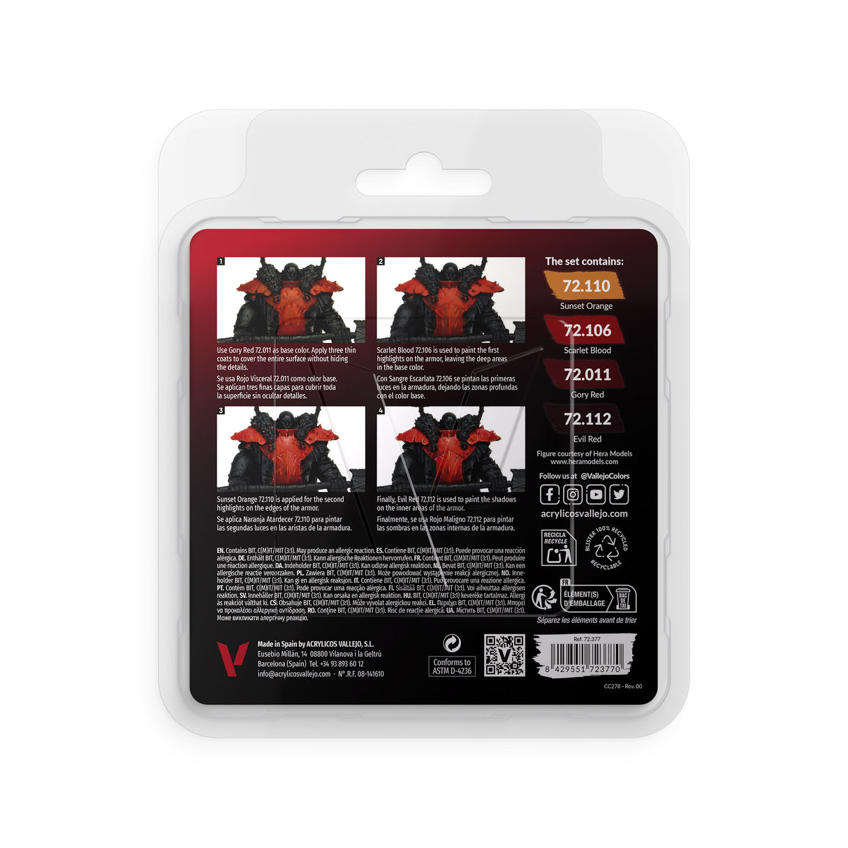 Vallejo - Game Colour - Red Color Set