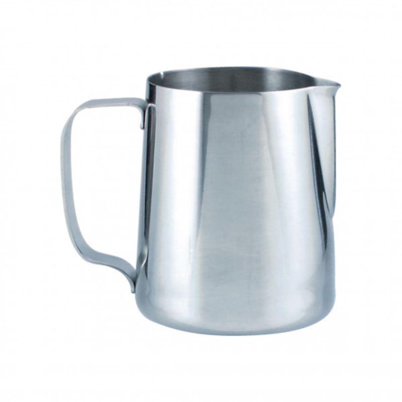 Chef Inox Elite Jug/Milk Frother 2.0L in stainless steel, perfect for creating rich, creamy milk foam for coffee drinks.