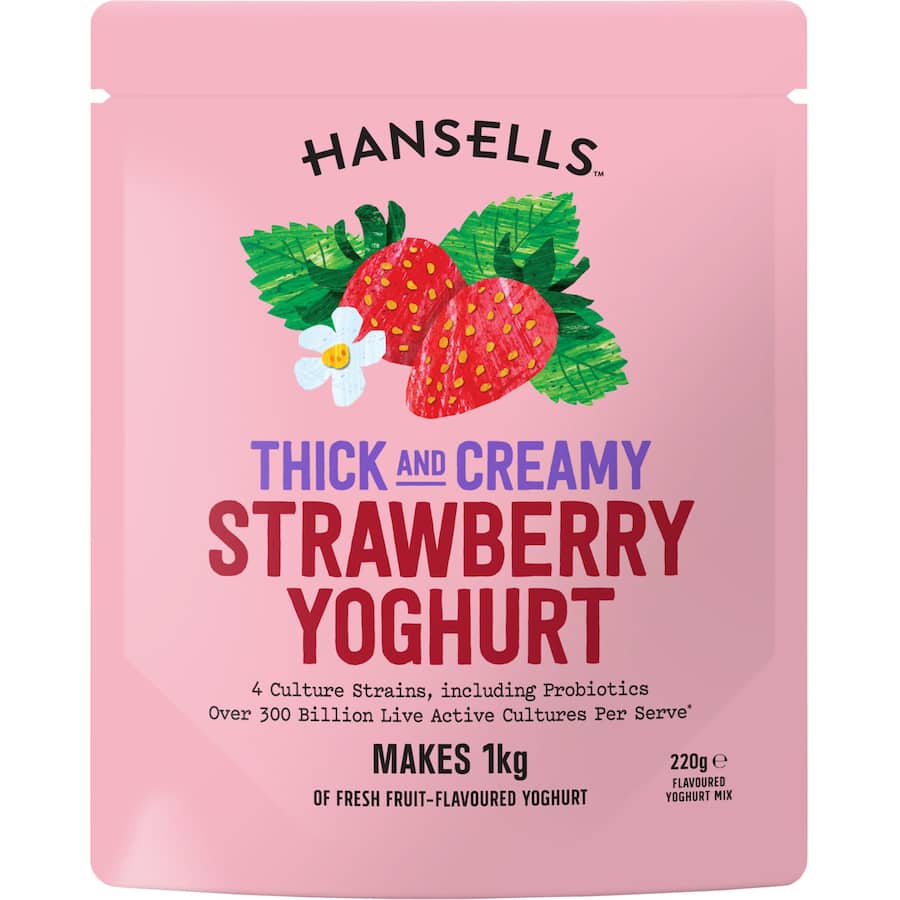 Hansells Thick & Creamy Yoghurt Base Strawberry Sachet 220g