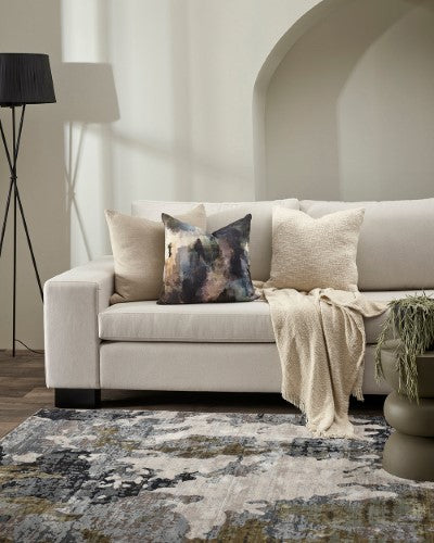 Floor Rug - Emery Ink/Olive (200 x 290cm) - OLLO