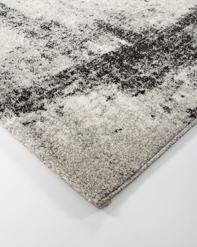 Floor Rug - Quinn Ivory/Black (160 x 230cm) - OLLO