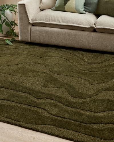 Floor Rug - Mira Olive (160 x 230cm) - OLLO