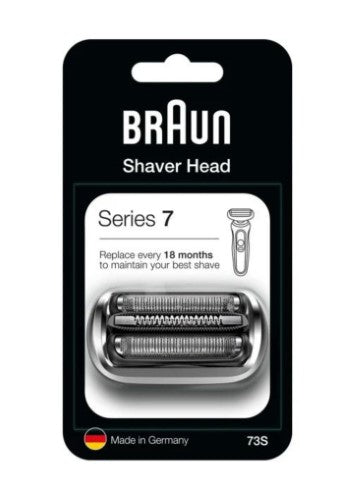 73S Silver Cassette for Braun shavers, enhances shave quality, reduces irritation, and maintains peak performance.
