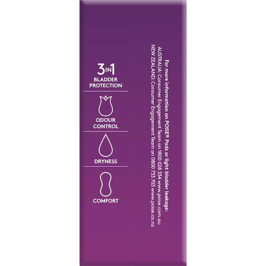 Poise Womens Continence Pads Extra 12pack